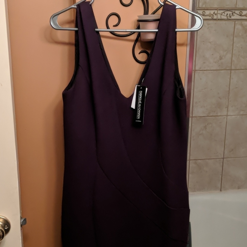 Le Chateau purple knee-length dress.